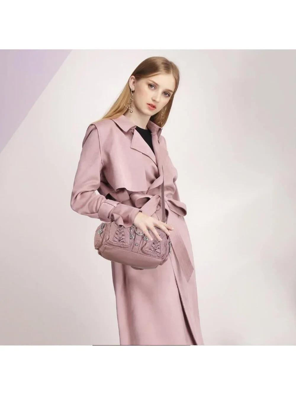 Chic Small Crossbody Handbag for Women - Soft Multipocket Hobo Purse